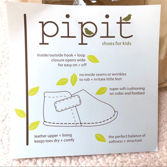 Pipit Suede Flower Apricot Camel Baby Shoes Size 1 - Picture 10 of 10